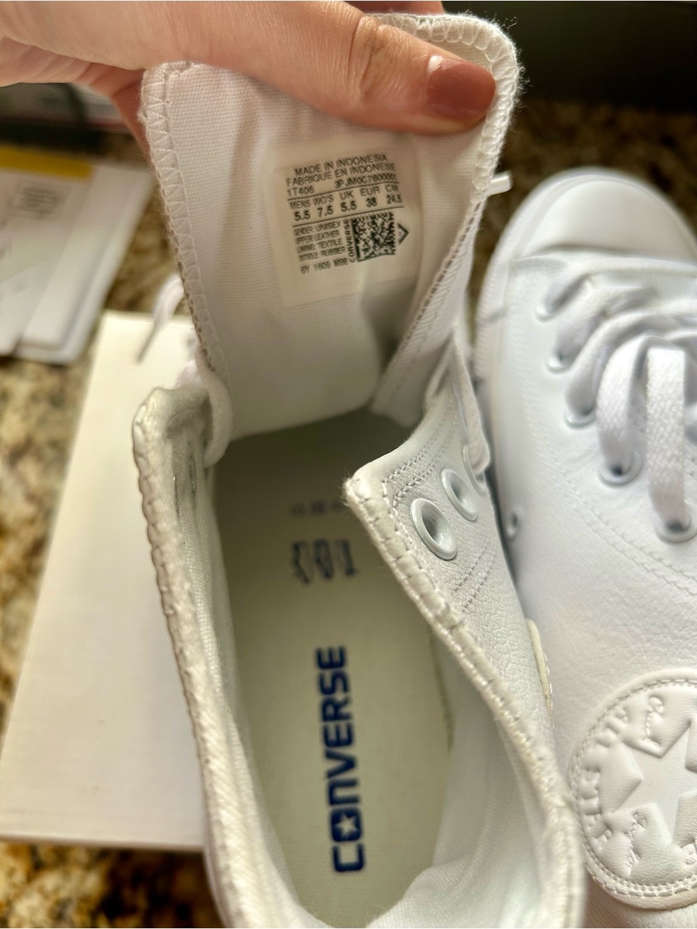 Converse White High Top Sneakers - Leather - Picture 2 of 7